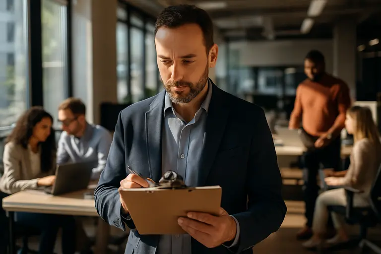 Compliance team reviews a checklist beside wallet, custodian, and transfer records