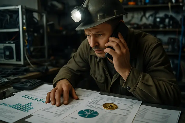 Operations team monitoring power use and equipment status in a mining facility