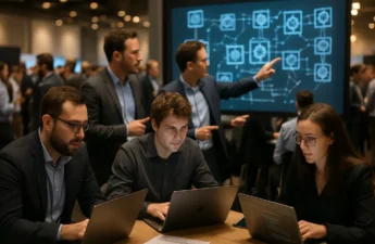 Analyst reviewing Bitcoin post-quantum migration risks on a workstation