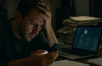 Digital Asset Scams analysis shown on a laptop with wallet activity and fraud alerts