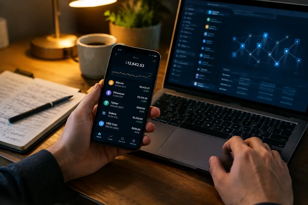 Analyst reviewing self-hosted wallets controls on a secure workstation